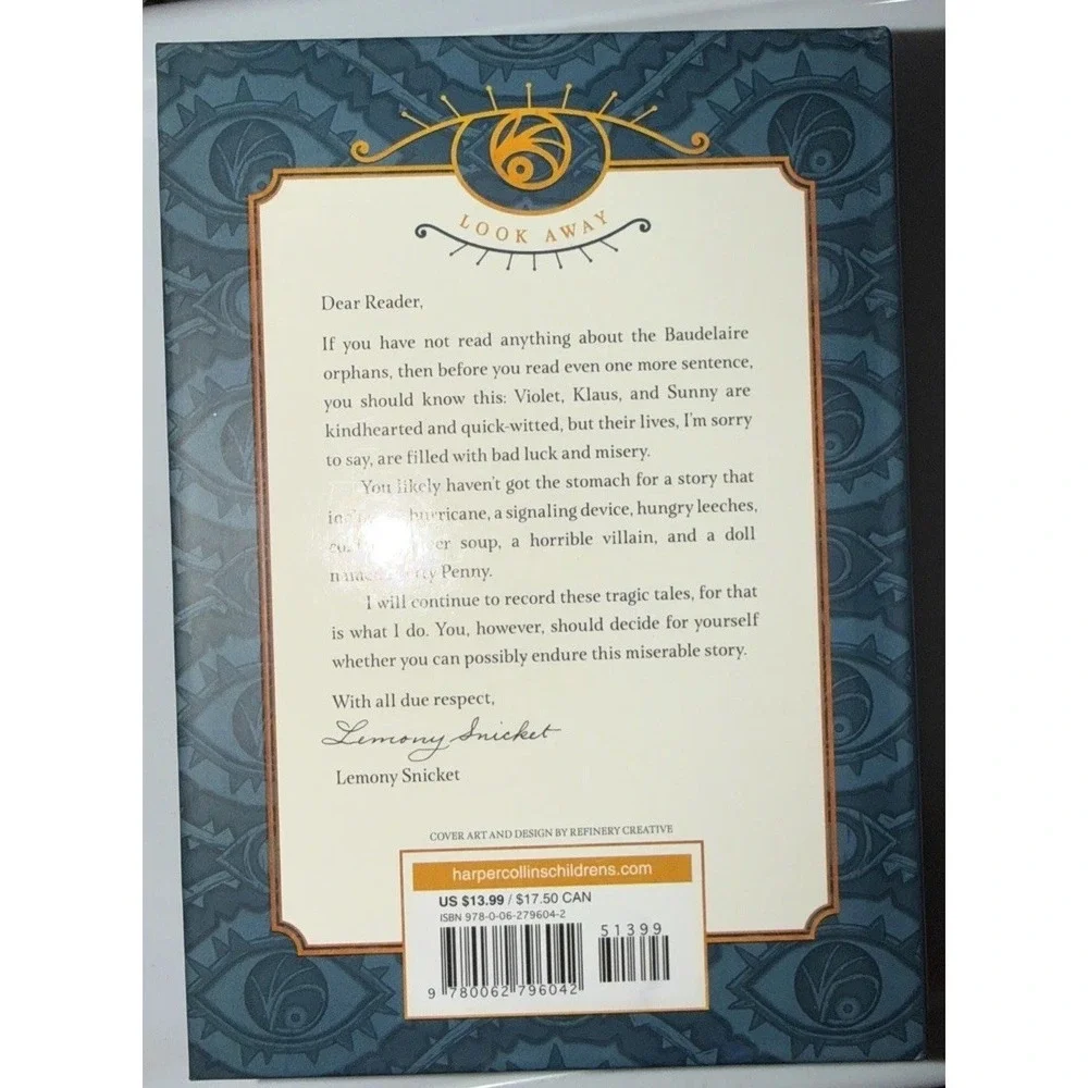 A Series of Unfortunate Events by Lemony Snicket 1-4 Hardcover Books